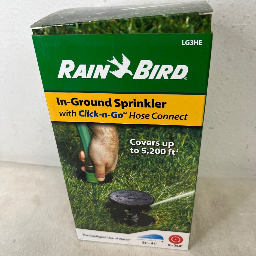 Rain Bird LG3HE In-Ground Impact Sprinkler with Click-N-Go Hose Connect NOB
